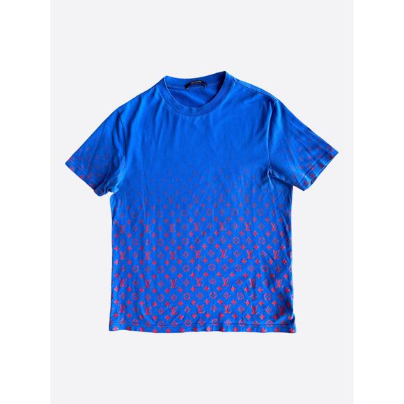 Louis Vuitton Blue & Red Monogram Gradient T-Shirt